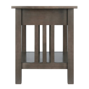 Winsome Wood Stafford Accent Table in Oyster Gray