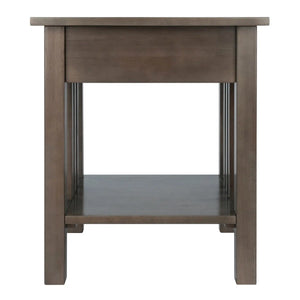 Winsome Wood Stafford Accent Table in Oyster Gray