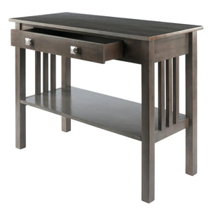 Winsome Wood Stafford Console Hall Table in Oyster Gray