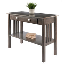 Load image into Gallery viewer, Winsome Wood Stafford Console Hall Table in Oyster Gray