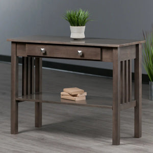 Winsome Wood Stafford Console Hall Table in Oyster Gray