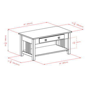 Winsome Wood Stafford Coffee Table in Oyster Gray