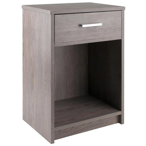 Winsome Wood Rennick Accent Table, Nightstand in Ash Gray