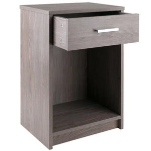 Winsome Wood Rennick Accent Table, Nightstand in Ash Gray