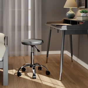 Winsome Wood Clyde Adjustable Cushion Seat Swivel Stool in Charcoal and Chrome 
