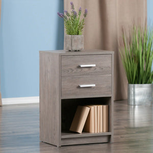 Winsome Wood Molina Accent Table, Nightstand in Ash Gray