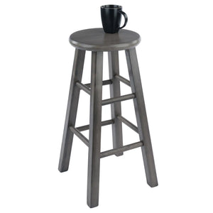 Winsome Wood Ivy Square Leg Counter Stool in Rustic Oyster Gray 