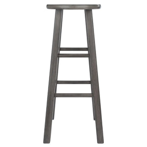 Winsome Wood Ivy Square Leg Bar Stool in Rustic Oyster Gray 