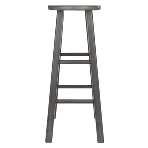 Winsome Wood Ivy Square Leg Bar Stool in Rustic Oyster Gray 