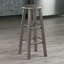 Load image into Gallery viewer, Winsome Wood Ivy Square Leg Bar Stool in Rustic Oyster Gray 