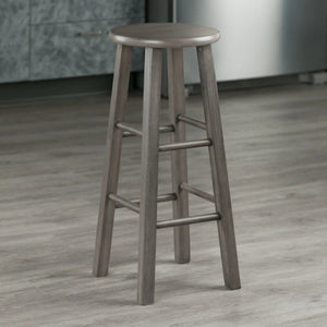 Winsome Wood Ivy Square Leg Bar Stool in Rustic Oyster Gray 