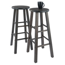 Load image into Gallery viewer, Winsome Wood Element 2-Pc Bar Stool Set in Oyster Gray