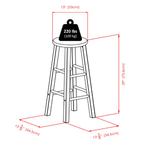 Winsome Wood Element 2-Pc Bar Stool Set in Oyster Gray