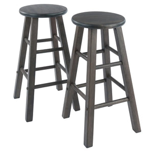 Winsome Wood Element 2-Pc Counter Stool Set in Oyster Gray