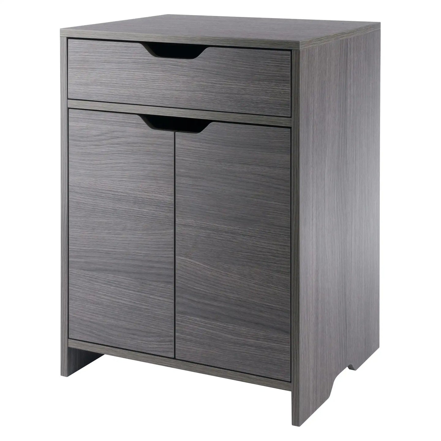 Winsome Wood Nova 1-Drawer Storage Cabinet in Charcoal 