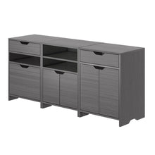 Load image into Gallery viewer, Winsome Wood Nova 3-Pc Storage Cabinet Set in Charcoal