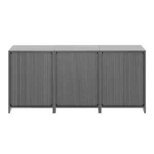 Winsome Wood Nova 3-Pc Storage Cabinet Set in Charcoal