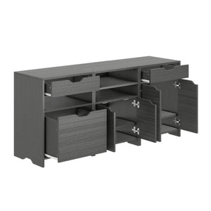 Winsome Wood Nova 3-Pc Storage Cabinet Set in Charcoal