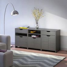 Load image into Gallery viewer, Winsome Wood Nova 3-Pc Storage Cabinet Set in Charcoal