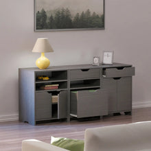 Load image into Gallery viewer, Winsome Wood Nova 3-Pc Storage Cabinet Set in Charcoal