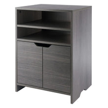 Load image into Gallery viewer, Winsome Wood Nova Open Shelf Storage Cabinet in Charcoal 
