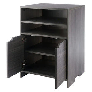 Winsome Wood Nova Open Shelf Storage Cabinet in Charcoal 
