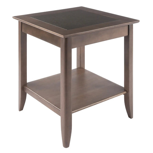 Winsome Wood  Santino Accent Table in Oyster Gray