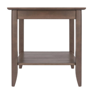 Winsome Wood  Santino Accent Table in Oyster Gray