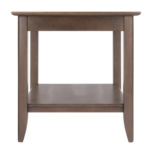 Winsome Wood  Santino Accent Table in Oyster Gray