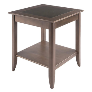 Winsome Wood  Santino Accent Table in Oyster Gray