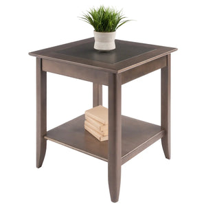 Winsome Wood  Santino Accent Table in Oyster Gray