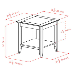 Winsome Wood  Santino Accent Table in Oyster Gray