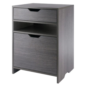 Winsome Wood Nova Filing Storage Cabinet in Charcoal 