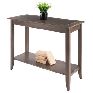 Winsome Wood  Santino Console Hall Table in Oyster Gray