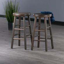 Load image into Gallery viewer, Winsome Wood Shelby 2-Pc Swivel Seat Counter Stool Set in Oyster Gray