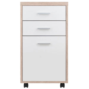 Winsome Wood Kenner File Cabinet, 2-Drawer in Reclaimed Wood and White