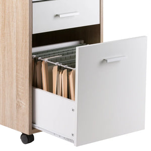 Winsome Wood Kenner File Cabinet, 2-Drawer in Reclaimed Wood and White