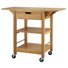 Load image into Gallery viewer, EcoStorage Kitchen Cart with Drop Leafs | Bamboo