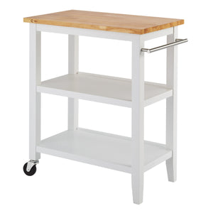 TRINITY Wood Kitchen Cart | White