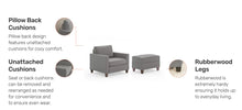 Load image into Gallery viewer, Homestyles Dylan Gray Armchair and Ottoman