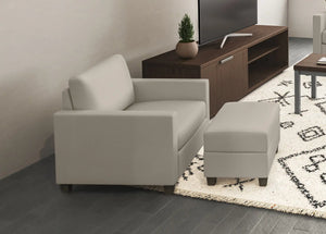 Homestyles Dylan Tan Armchair and Ottoman