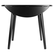 Load image into Gallery viewer, Winsome Wood Moreno Round Drop Leaf Dining Table in Black 