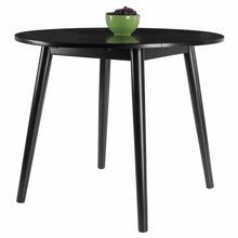 Load image into Gallery viewer, Winsome Wood Moreno Round Drop Leaf Dining Table in Black 