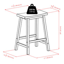 Load image into Gallery viewer, Winsome Wood Satori Saddle Seat Counter Stool in Black