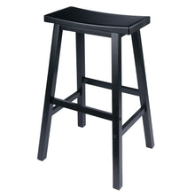 Load image into Gallery viewer, Winsome Wood Satori Saddle Seat Bar Stool in Black