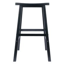 Load image into Gallery viewer, Winsome Wood Satori Saddle Seat Bar Stool in Black