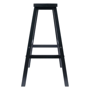 Winsome Wood Satori Saddle Seat Bar Stool in Black