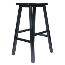 Load image into Gallery viewer, Winsome Wood Satori Saddle Seat Bar Stool in Black