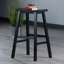 Load image into Gallery viewer, Winsome Wood Satori Saddle Seat Bar Stool in Black