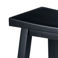 Load image into Gallery viewer, Winsome Wood Satori Saddle Seat Bar Stool in Black